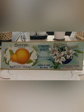 Easter Brand Bartlett Pears Vintage Fruit Label - Turn of Century 1900